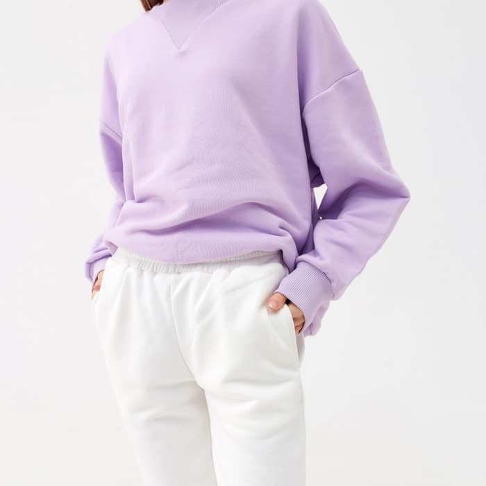 Костюм женский (свитшот, брюки) MINAKU: Casual Collection, сиреневый, размер 42