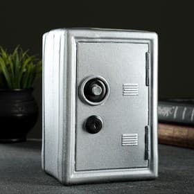 Копилка для денег «Сейф», гипс, стальной, 12×10×18 см