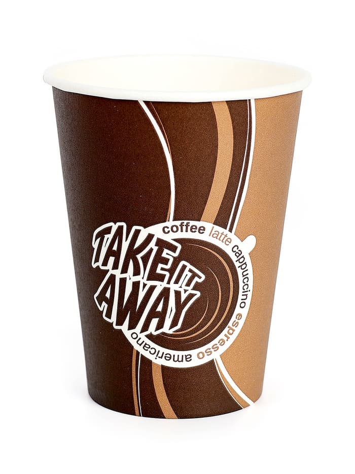 Стакан одноразовый бумажный COFFEE для горячих напитков, 350 мл, диаметр 90 мм