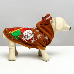 Толстовка для собак «Олень с рожками», XL (ДС 40, ОГ 50 см