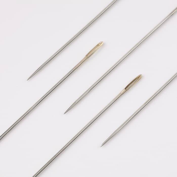Иглы швейные №1/5, с золотым ушком, d=0.93 мм, 5 см, набор 10 шт.