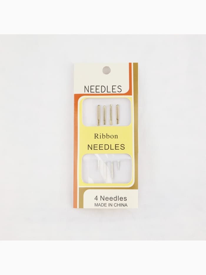 Иглы для вышивания лентой, с золотым ушком, d=1.07 мм, 4.4-4.9 см, набор 4 шт.
