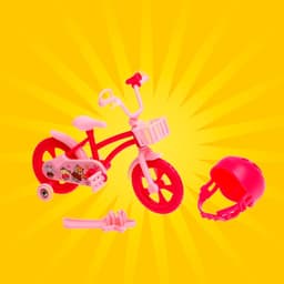 Кукла малышка Лина на велопрогулке с велосипедом и аксессуарами, МИКС