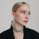 Серьги висячие со стразами «Водопад», квадрат, белые в серебре, 9.5 см