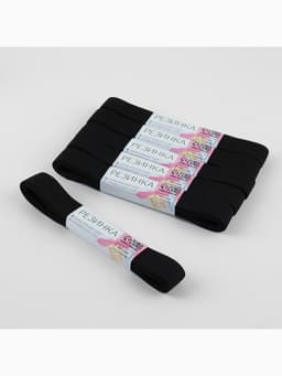 Резинки бельевые, 20 мм, 2±0.5 м, набор 6 шт., чёрные