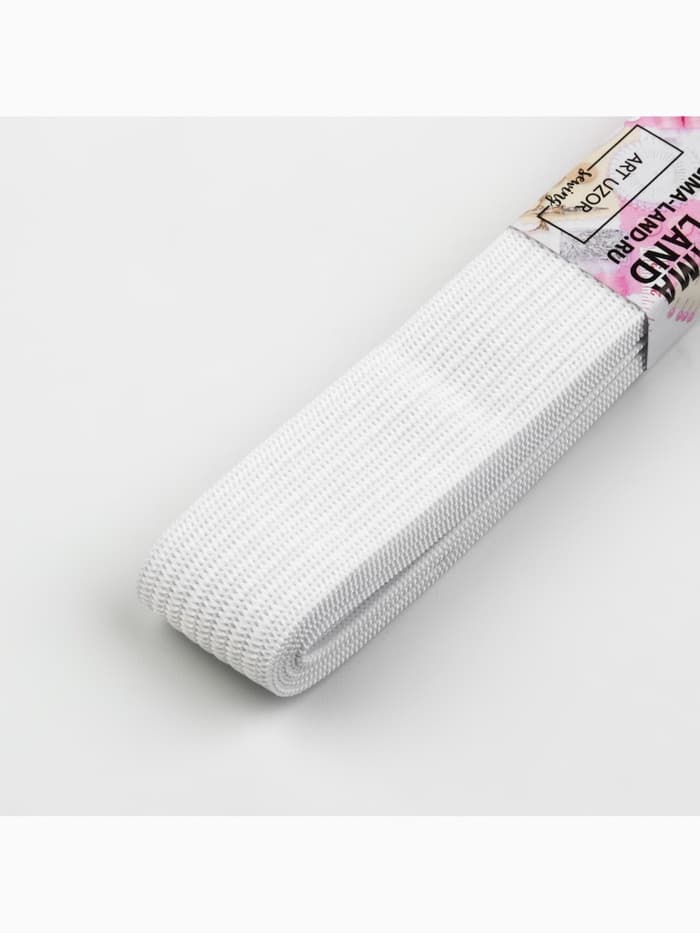 Резинки бельевые, 20 мм, 2±0.5 м, набор 6 шт., белые