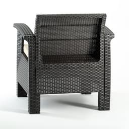 Комплект садовой мебели «Калифорния», 3 предмета: 2 кресла, стол, тёмно-коричневый