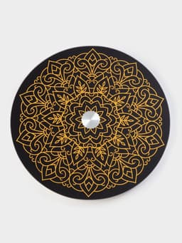 Подставка для торта Magistro «Восток», d=32 см, вращающаяся, стекло, чёрная