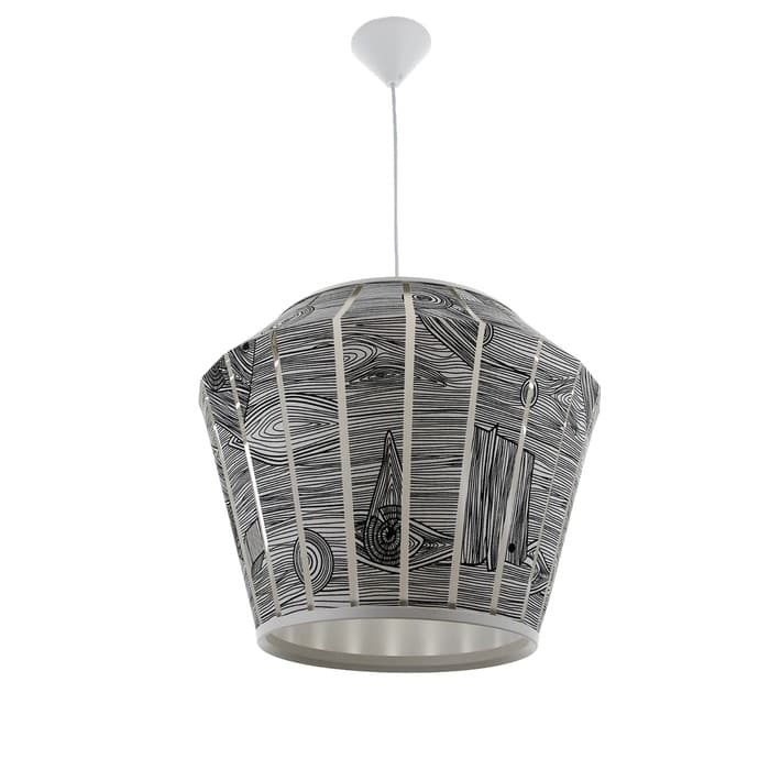 Светильник BayerLux 1673/1WT E27 40 Вт бело-черный 48×48×36-136 см