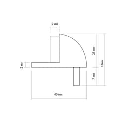 Упор дверной LOCKLAND, с крепежным штырем, цвет медь