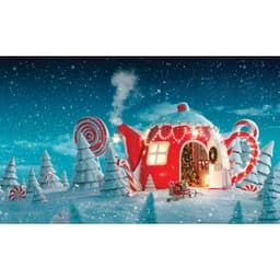 Фотобаннер, 250 x 150 см, с фотопечатью, «Чайный домик», Greengo