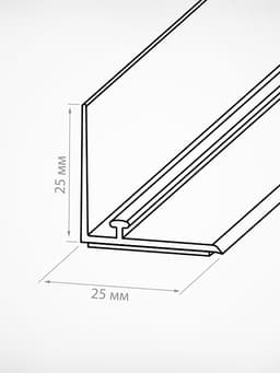 Ограничитель передний пластиковый с Т-профилем и магнитным скотчем ширина 20 мм, 1250×25×25 мм