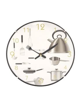 Часы настенные классические «Пора готовить», для кухни, бесшумные, плавный ход, d=30 см