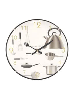Часы настенные классические «Пора готовить», для кухни, бесшумные, плавный ход, d=30 см