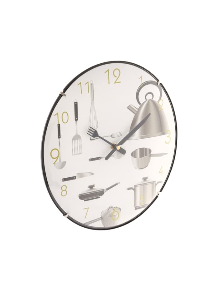 Часы настенные классические «Пора готовить», для кухни, бесшумные, плавный ход, d=30 см