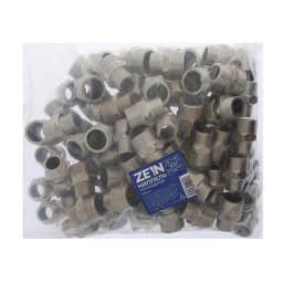Ниппель переходной ZEIN engr, 1/2" × 3/4", наружная резьба, нержавеющая сталь