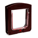 Дверь для животных, 4 режима, проём 15×15.5, общий размер 22.5×20 см, тёмно-коричневая