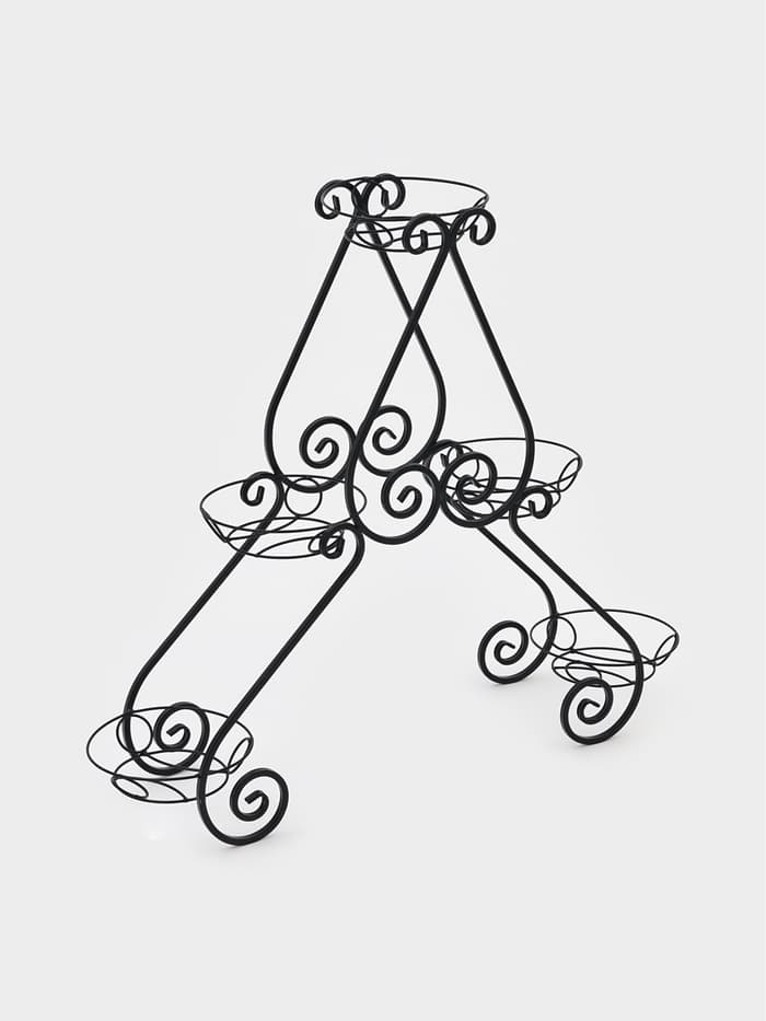 Подставка для цветов «Букет», d=17 см, цвет чёрный