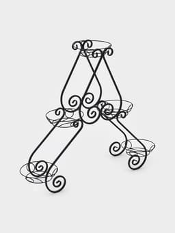 Подставка для цветов «Букет», d=17 см, цвет чёрный