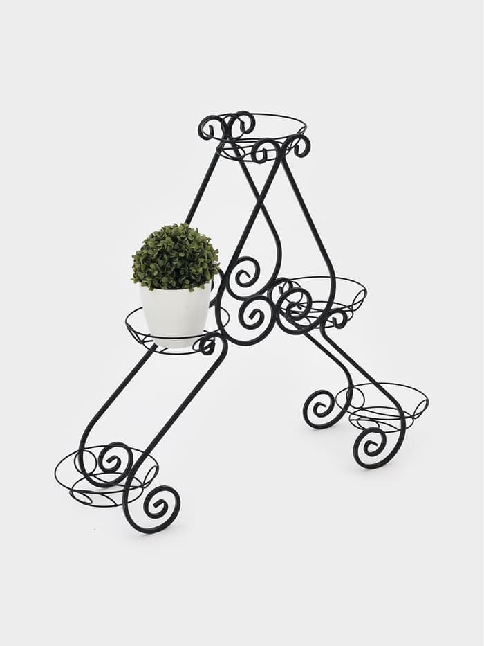 Подставка для цветов «Букет», d=17 см, цвет чёрный