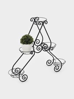 Подставка для цветов «Букет», d=17 см, цвет чёрный