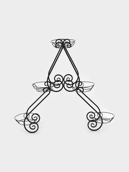 Подставка для цветов «Букет», d=17 см, цвет чёрный