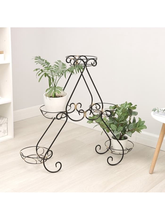 Подставка для цветов «Букет», d=17 см, цвет чёрный