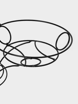 Подставка для цветов «Башня», d=17 см, чёрная
