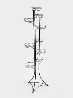 Подставка для цветов «Башня», d=17 см, чёрная