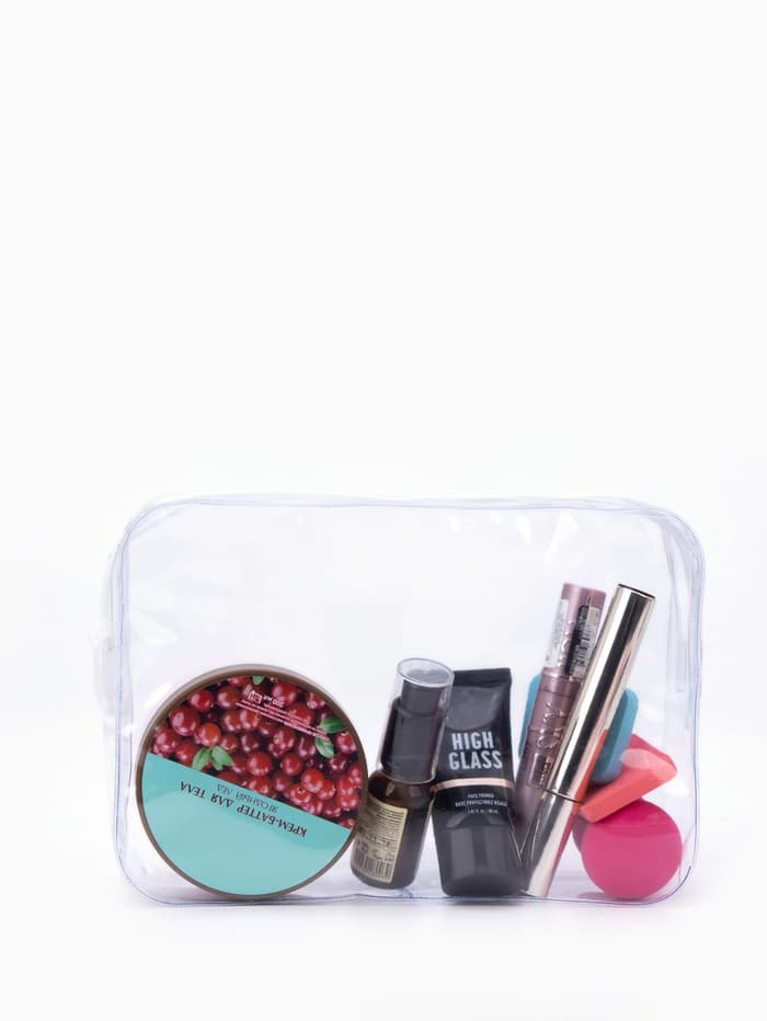 Косметичка на молнии, прозрачная