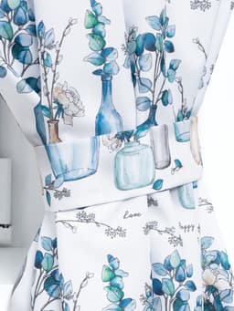 Шторы для кухни с подхватами «Этель» Flower mood, 145×180 см, комплект - 2 шт.