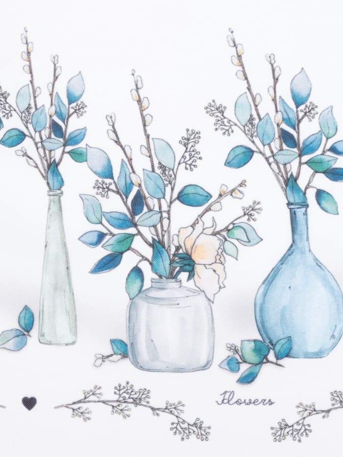 Шторы для кухни с подхватами «Этель» Flower mood, 145×180 см, комплект - 2 шт.