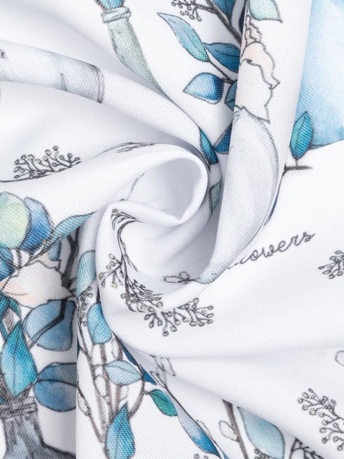 Шторы для кухни с подхватами «Этель» Flower mood, 145×180 см, комплект - 2 шт.