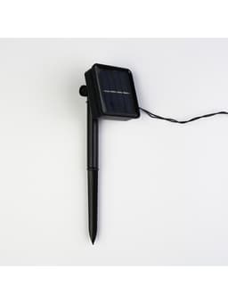 Гирлянда «Нить», 4.5 м, уличная, с насадками «Ромашка», IP44, 30 LED, 2 режима, солнечная батарея, тёмная нить, свечение мульти