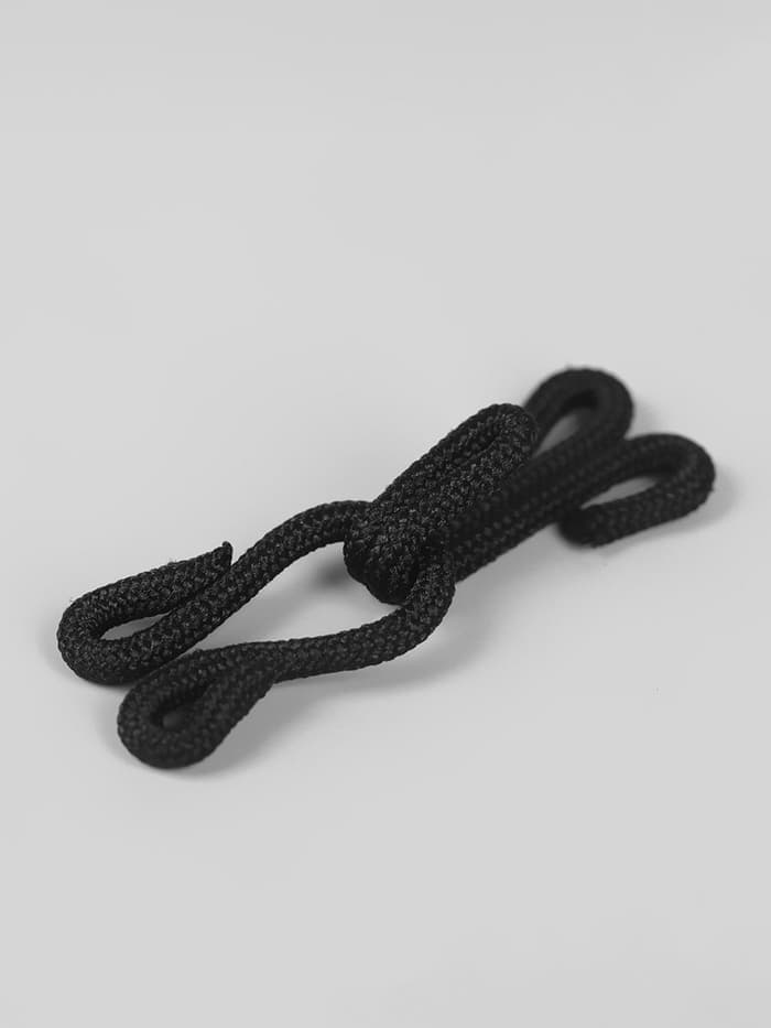 Крючок пришивной в оплётке, для верхней одежды, 35×12 мм, 5 шт., цвет чёрный