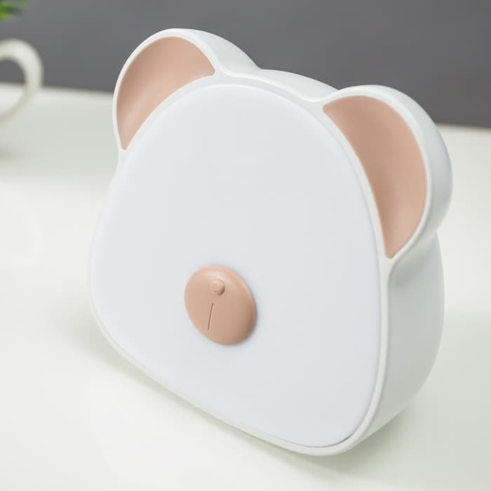 Ночник сенсорный «Мишка» LED 1 Вт 3000-6000К USB АКБ бело-бежевый 6×11×10 см RISALUX