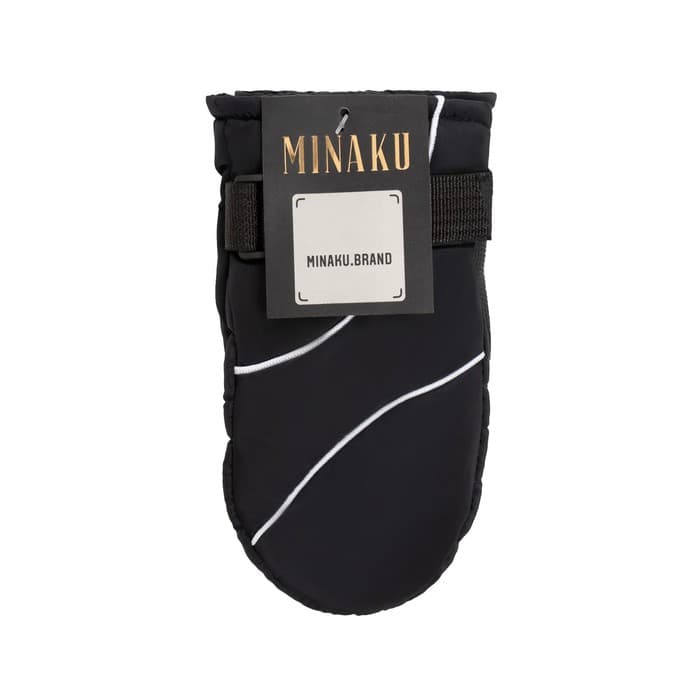 Варежки зимние детские MINAKU, чёрные, размер 16 (18 см)