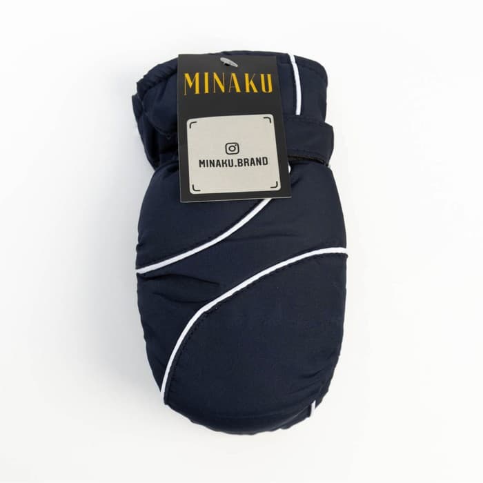 Варежки зимние детские MINAKU, чёрные, размер 16 (18 см)