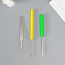 Набор инструментов для квиллинга: инструмент разрез 0.7 см, шило, пинцет МИКС