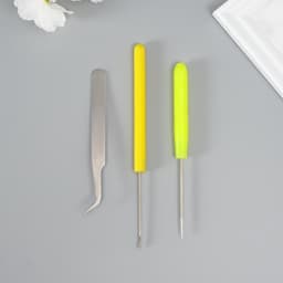 Набор инструментов для квиллинга: инструмент разрез 0.7 см, шило, пинцет МИКС