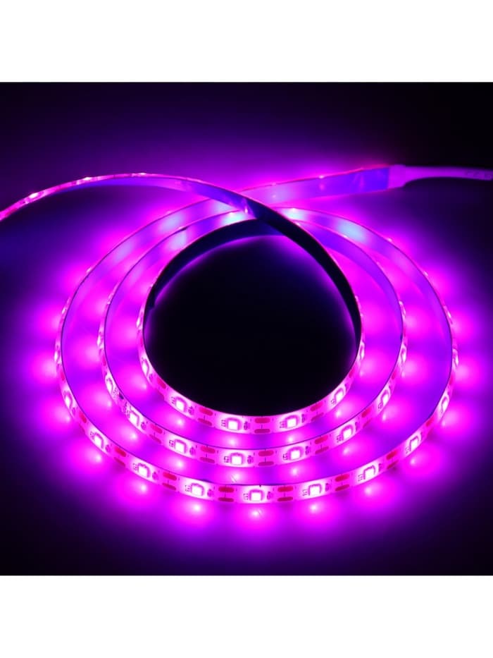 Фитолента для растений Luazon Lighting, светодиодная, 6.2 Вт, 1 м, IP65, 5 В, 60 LED/м, диммер, USB, SMD5050, мультиспектральная