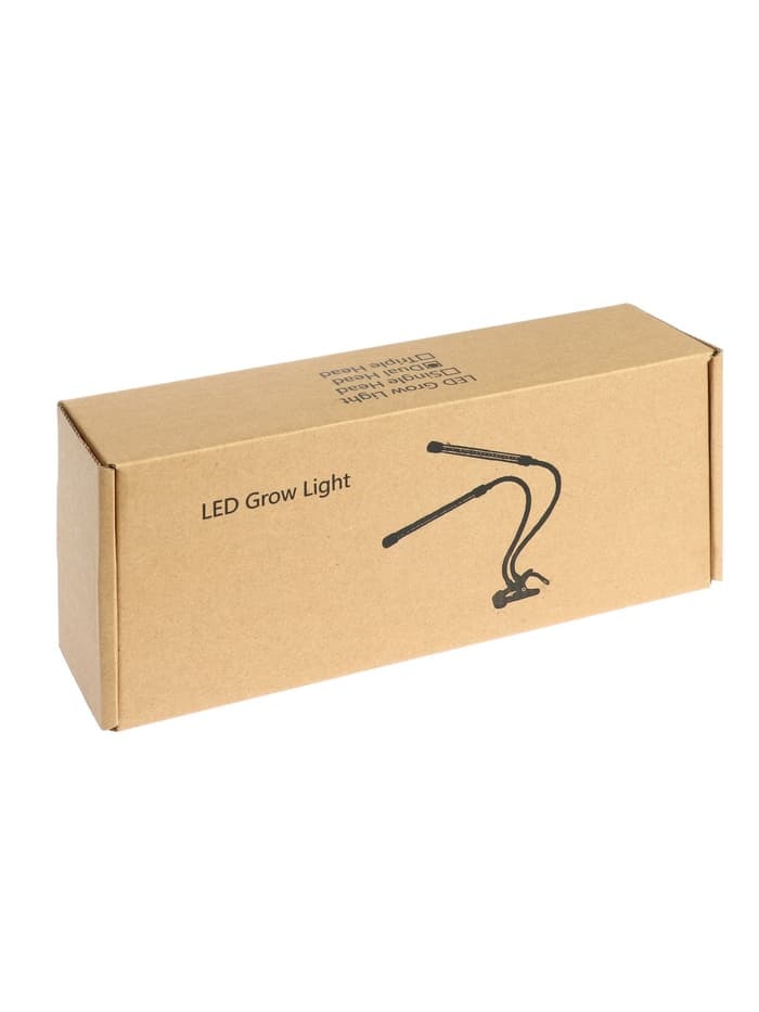 Фитосветильник для растений, светодиодный, 9 Вт, 250 мм, IP66, 5 В, USB, прищепка, таймер, биколорный