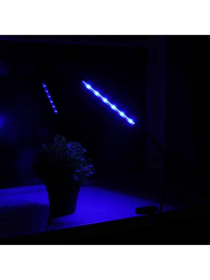 Фитосветильник для растений, светодиодный, 9 Вт, 250 мм, IP66, 5 В, USB, прищепка, таймер, биколорный