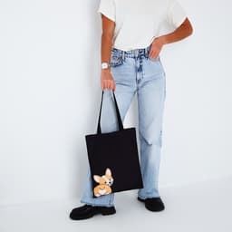 Сумка шопер «Корги», чёрный