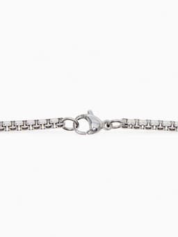 Кулон «Космонавт», человечек, чёрный в серебре, 70 см