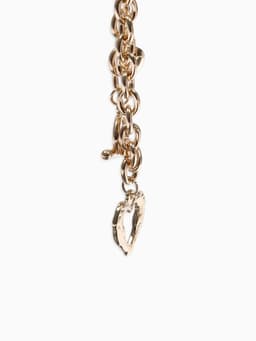 Кулон «Цепь», сердце из коры, цвет золото, 46 см