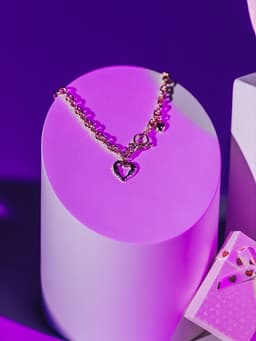 Кулон «Цепь», сердце из коры, цвет золото, 46 см