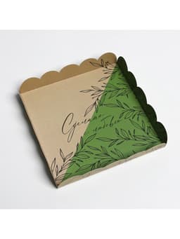 Коробка для печенья, кондитерская упаковка с PVC крышкой, «Крафт», 18×18×3 см