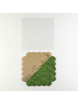 Коробка для печенья, кондитерская упаковка с PVC крышкой, «Крафт», 18×18×3 см