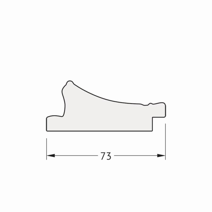 Зеркало в багетной раме, медный эльдорадо 73 мм, 73,6х73,6 см